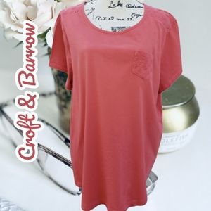 Croft & Barrow Orange Eyelet Top